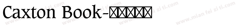 Caxton Book字体转换